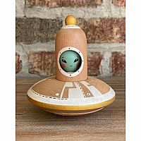 Wooden Alien Spaceship w/ Alien by Gnezdo Toys