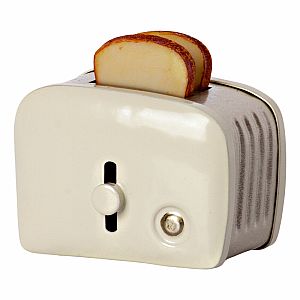Maileg Miniature Toaster & Bread, Off White