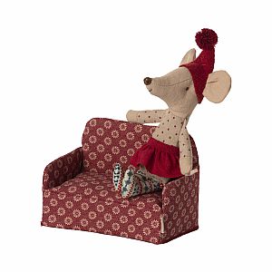 Maileg Mouse Size Red Couch