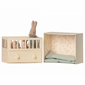 Maileg Baby Room w/ Micro Rabbit