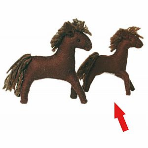 Felt Horse (Brown, Small)