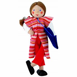 Kathe Kruse Dollhouse Doll - Mother with Bag