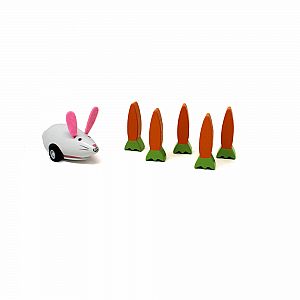Bunny and Carrot Wooden Bowling Game