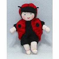 Ladybug Baby Felt Doll, Fair Skin/Brunette
