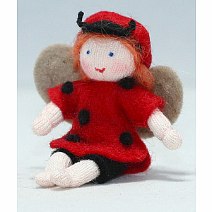 Ladybug Baby Felt Doll, Fair Skin/Ginger