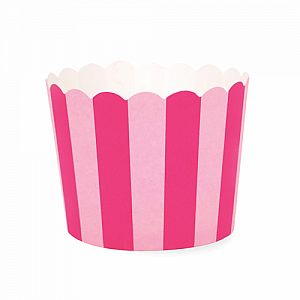 Blushing Pink Stripes Paper Baking Cups