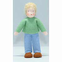 Little Boy Dollhouse Doll, Blonde Hair (various outfits)