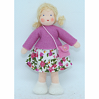 Little Girl Dollhouse Doll, Blonde Hair (various outfits)