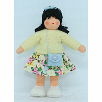 Little Girl Dollhouse, Dark Brown Hair (various outfits)
