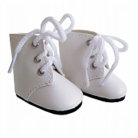 Doll's White Ankle Boots by Paola Reina