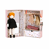 Mademoiselle Blanche's Wardrobe Trunk Doll by Moulin Roty