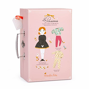 Mademoiselle Blanche's Wardrobe Trunk Doll by Moulin Roty