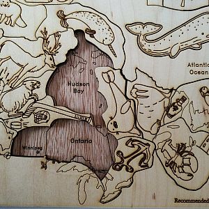 Wooden Canadian Map Puzzle