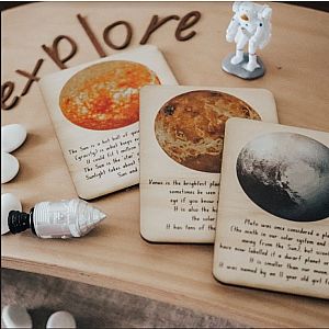 Outer Space Wooden Cards