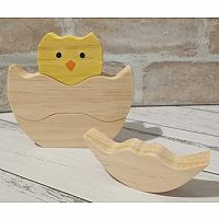 Wooden Chick in Egg Stacker