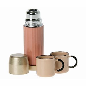 Maileg Thermos and Cups, Coral