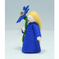 Cornflower Fairy Felt Doll