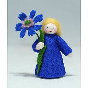 Cornflower Fairy Felt Doll