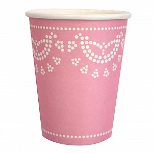Lovely Lace Paper Cups: Cotton Candy Pink