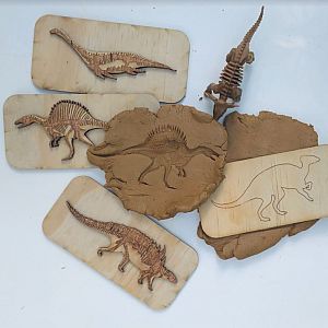 Dinosaur Fossil Stamps - Set of 10