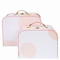 Pink Dot Suitcase Set