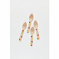 Carnival Dots Wooden Ice Cream Spoons