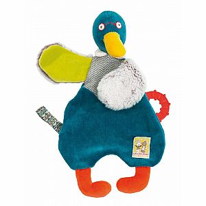 Duck Lovey w/ Pacifier Strap and Teether