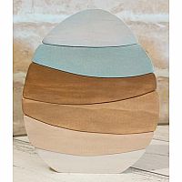 Wooden Stacking Egg, Earth Tones