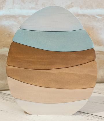 Wooden Stacking Egg 