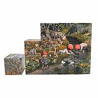 Children of the Forest Wooden Block Cube Puzzle Set