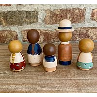 Wooden Family Set by Gnezdo Toys