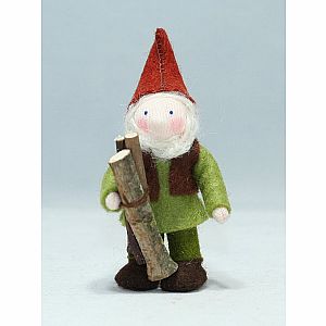 Forest Gnome Grandfather Felt Doll
