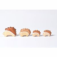 Hedgehog Family w/ Mushroom and Grass Set