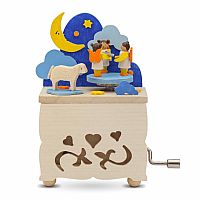 Moon and Angels Crank Music Box by Graupner