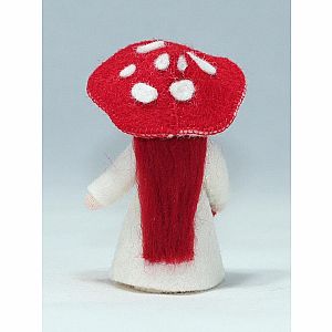 Mushroom Fairy Felt Doll w/ Mushroom