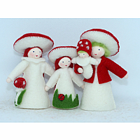 Mushroom Family Fairy Felt Dolls