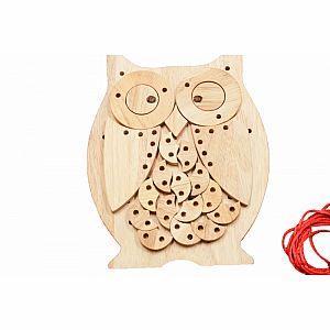 Wooden Lacing Owl