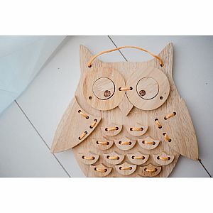 Wooden Lacing Owl
