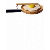 Wooden Pan w/ Egg and Spatula