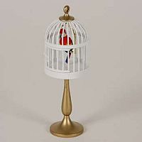 Dollhouse Parrot in Birdcage by Bodo Hennig