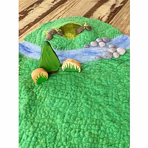 Wet Felted Picnic Playmat w/ Accessories