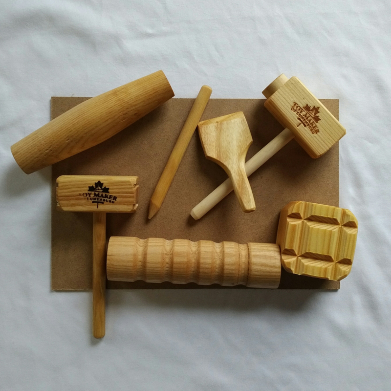 Play Dough Wooden Tool Set w/ Mats - Little Goose Toys