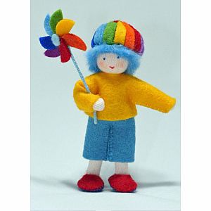 Rainbow Child Felt Doll