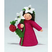 Raspberry Fairy Felt Doll