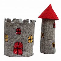 Handmade Felt Castle, Red