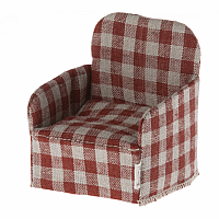 Maileg Mouse Chair, Red Gingham