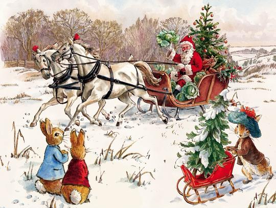 Peter Rabbit and Santa 1000 Piece Puzzle - Little Goose Toys