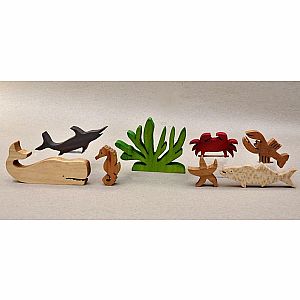 Sea Life Animals Wooden Play Set