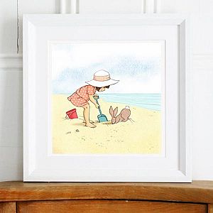 Belle & Boo Seaside & Sandcastles 10 x 10 Art Print