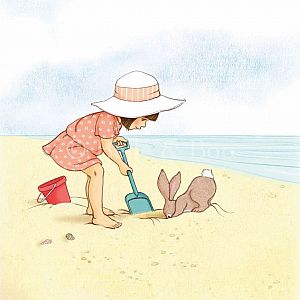 Belle & Boo Seaside & Sandcastles 10 x 10 Art Print